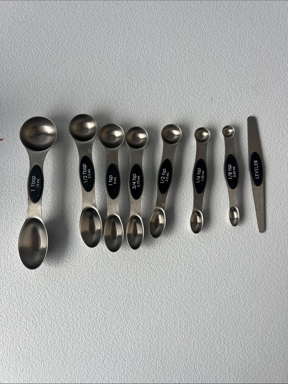 Magnetic nesting Stainless Steel Dual-Ended Measuring Spoon Set - z14
